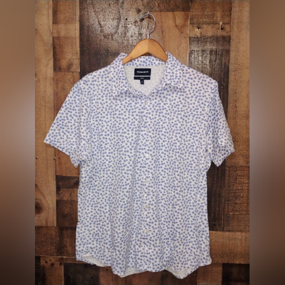 Bonobos Riviera Slim Fit Jersey Cotton Oasis Short Sleeve Shirt Size XL Floral